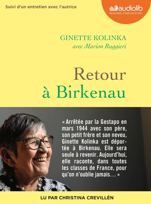 Retour à Birkenau - Ginette Kolinka, Marion Ruggieri - Audiolib