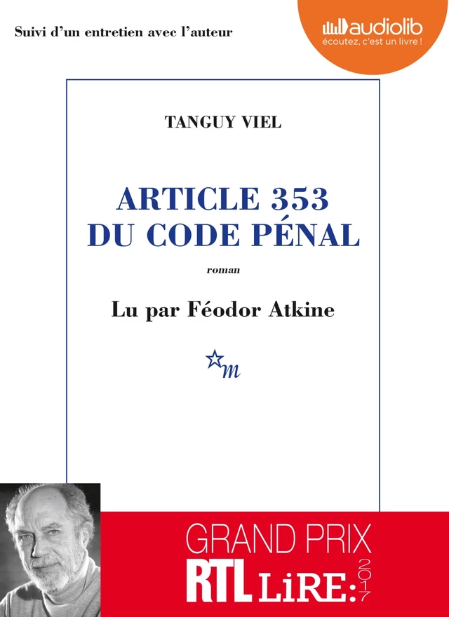 Article 353 du code pénal - Tanguy Viel - Audiolib