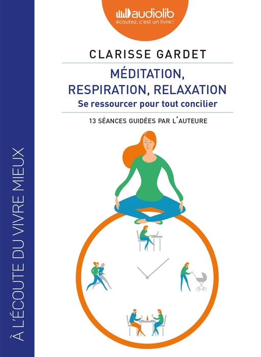 Méditation, respiration, relaxation - Se ressourcer pour tout concilier - Clarisse Gardet - Audiolib