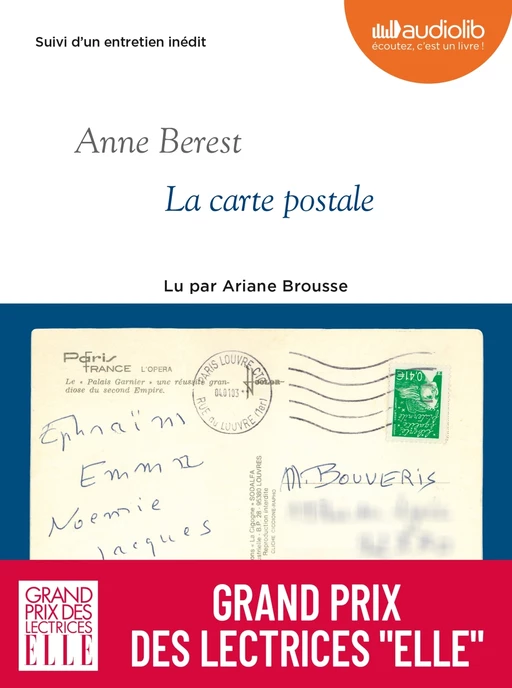 La Carte postale - Anne Berest - Audiolib